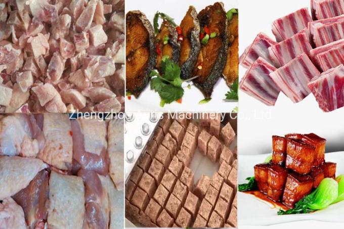Machine de coupe en dés de viande osseuse entière de côtelette d'agneau de bifteck de découpeuse en poulet à rôtir de coupeur automatique de cube