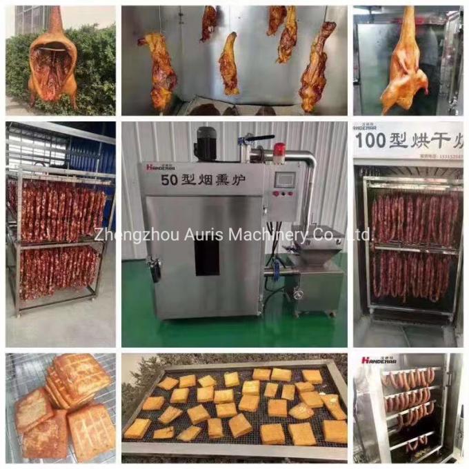 Fumoir automatique pour la machine de tabagisme de fumeur de côtes découvertes de côtelette d'agneau de côtelette de poulet de bifteck de boeuf de poulet de viande de porc