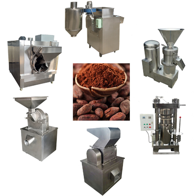 machines de développement de cacao d'acier inoxydable de 100kg/H Bean To Bar Chocolate Machine 200kg