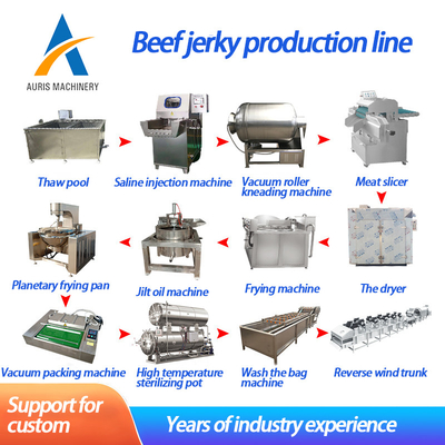 Machines salines de transformation de la viande d'injection séchant faisant frire la découpeuse de boeuf séché