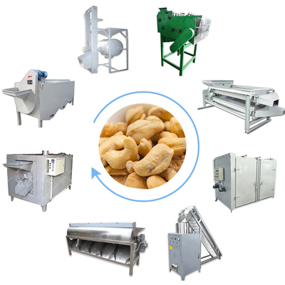 moteur sec de machine de noix de cajou de la sortie 200kg épluchant la ligne de production alimentaire