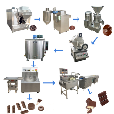 chocolat de meulage de cacao de 500kg/H Bean To Bar Chocolate Machine traitant des machines