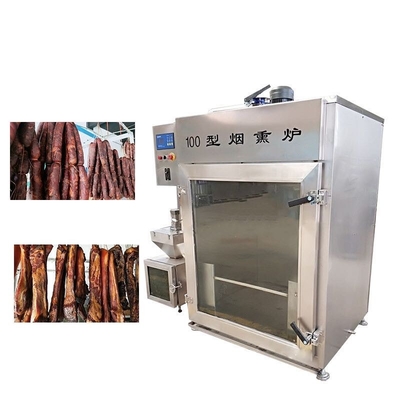La machine de tabagisme 100kg de viande de trotteur traitent en lots la machine de tabagisme chaude de poissons froids