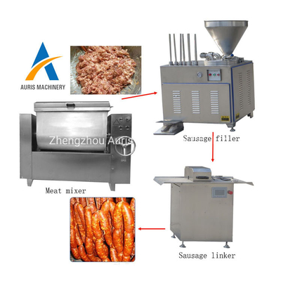 Chaîne de production commerciale de saucisse de poulet bourrant la machine de remplissage de saucisse