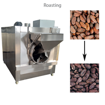 chaîne de production de poudre de cacao de 24kw Bean To Bar Chocolate Machine 200kg