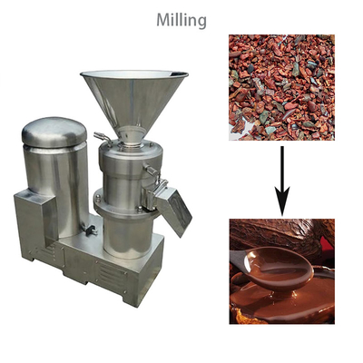 chaîne de production de poudre de cacao de 24kw Bean To Bar Chocolate Machine 200kg
