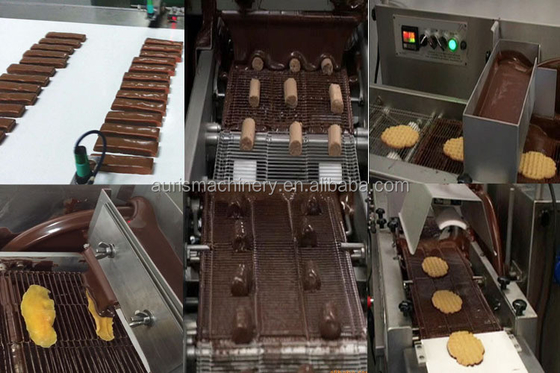 Chocolat de glaçage de gâteau de chocolat de machine fonctionnelle multi d'enrobeuse plongeant la machine