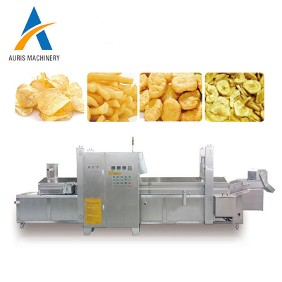 Machine de la friteuse SUS304 pour la petite pomme de terre croustillante Chips Meat Continuous Frying Line