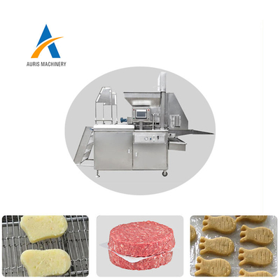 Pépites de poulet et hamburger de boeuf transformant le petit pâté cru de viande de presse automatique industrielle de bifteck formant la machine de fabrication de pain