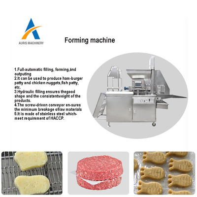 Pépites de poulet et hamburger de boeuf transformant le petit pâté cru de viande de presse automatique industrielle de bifteck formant la machine de fabrication de pain