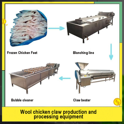 Chaîne de fabrication ongle de pied de pieds de poulet de poulet de ventes directes d'usine équilibrant les pieds sans os de poulet de machines