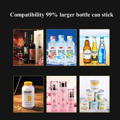 Applicateur automatique de label de bouteille de machine à étiquettes de bouteille d'autocollant pour les conteneurs en verre en plastique